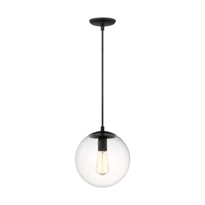 Leo - Luminaire suspendu sphérique suspendu à une lumière avec verre transparent ensemencé de Visual Comfort Studio