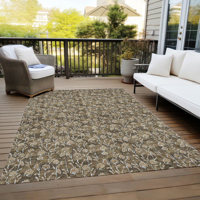 Tapis intérieur / extérieur Emie, Rectangle 5 pi x 7 pi 6 po
