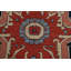 Tapis oriental unique en laine à motif floral Heriz Serapi noué à la main 9 pi 9 po x 13 pi