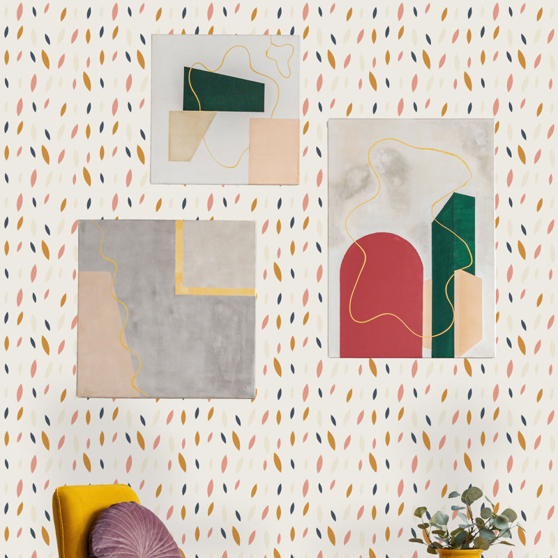 Rouleau de papier peint adhésif Aquaisha, L 16,67 po x l 25 po