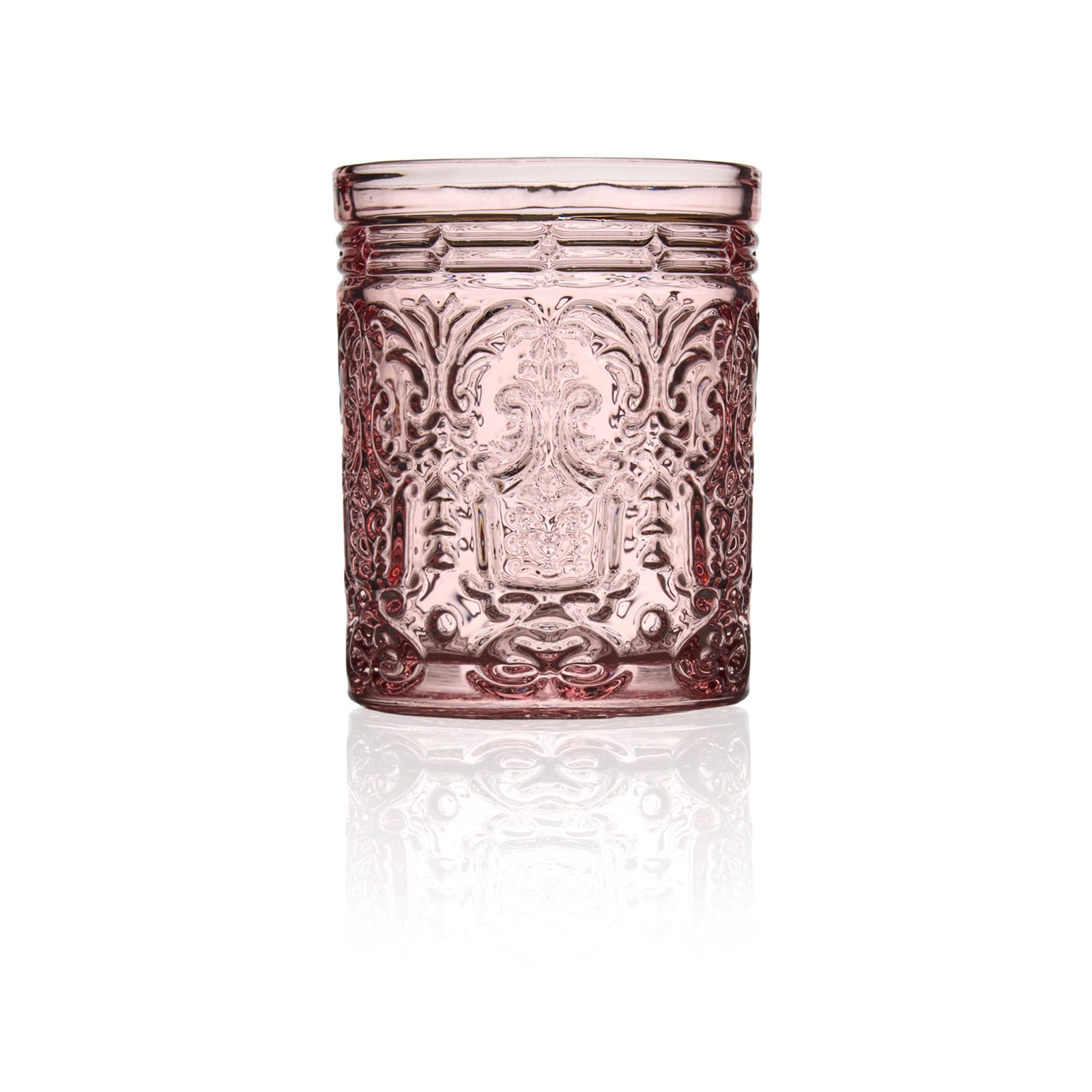 Jax Crystal Drinking Glass, Pink