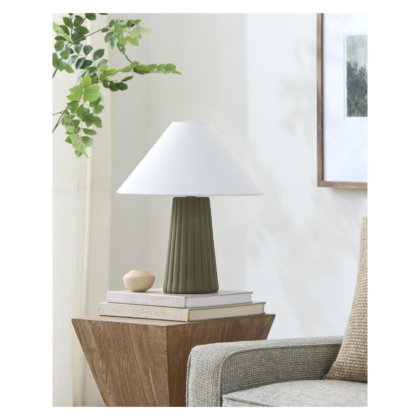 Burkhalter Table Lamp, Green