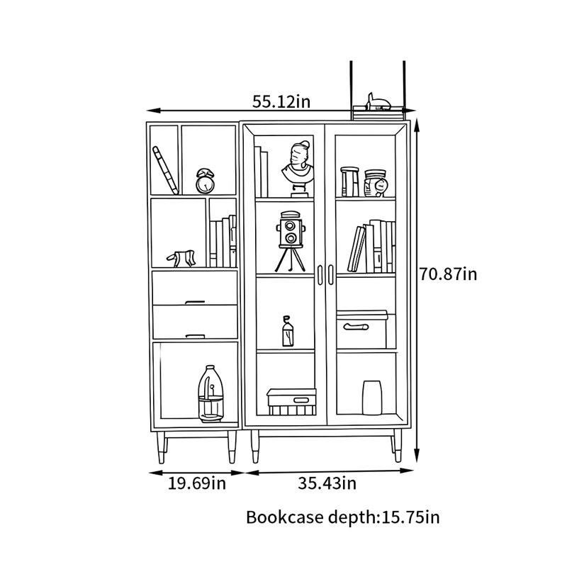 Bibliothèque de style nordique