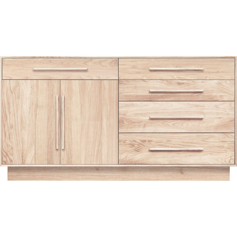Moduluxe 5 - Drawer Solid Wood Dresser, Autumn Cherry, Right