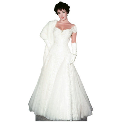 SC2301 Elizabeth Taylor - robe de mariée découpée en carton debout