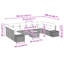 344cm Wide Patio Sofa with Cushions