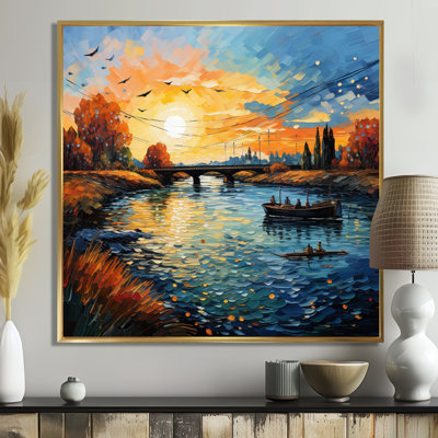 «Vangogh The Bridge At Arles II - Vangogh Wall Art» par Vincent Van Gogh, peinture