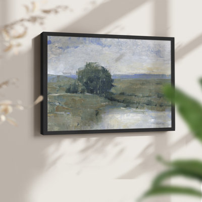 Riverbank Impression I -Framed Print - Restickable