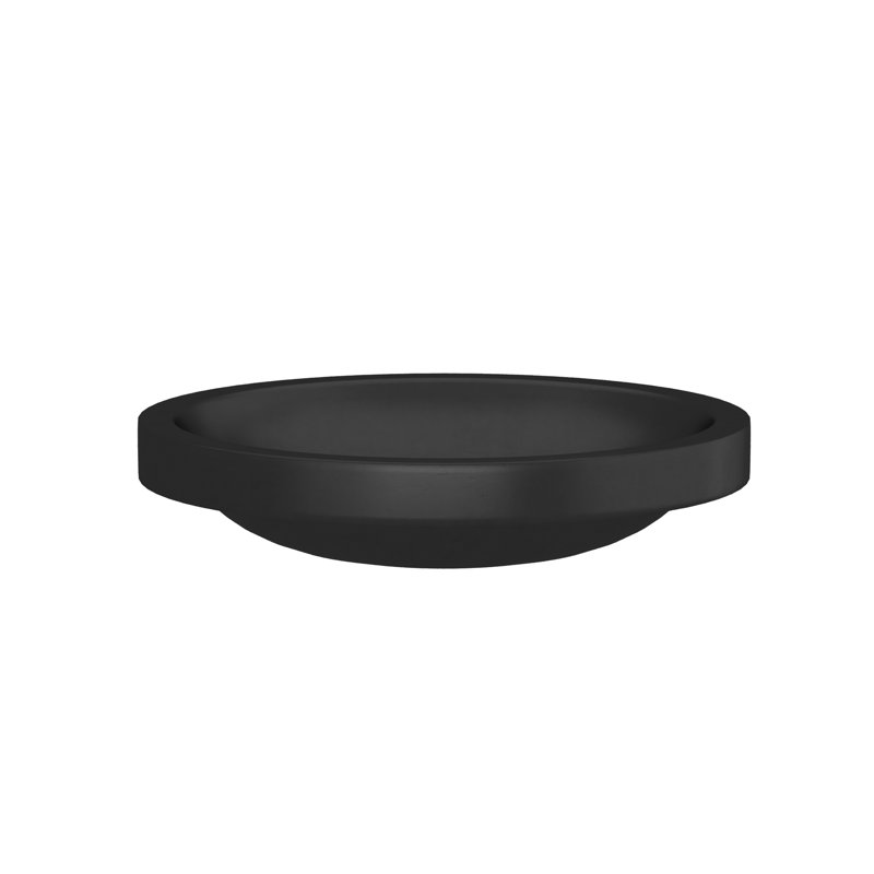 Tolosa Stone Handmade Oval Drop-in Bathroom Sink, Charcoal