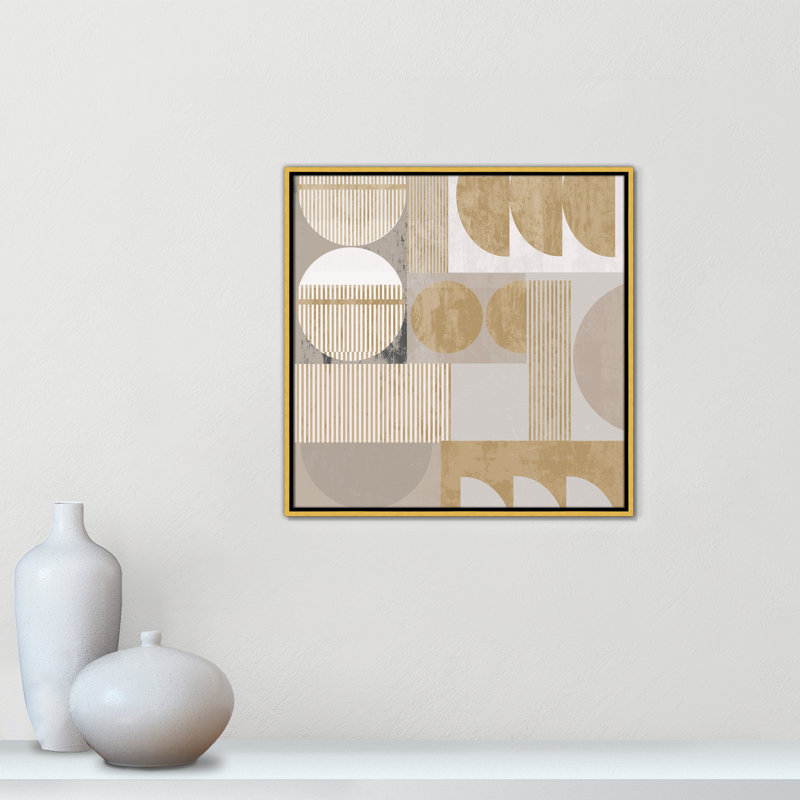 Golden Balance I Print par , Toile avec cadre, 25.5'' W x 25.5'' H, Flotteur doré