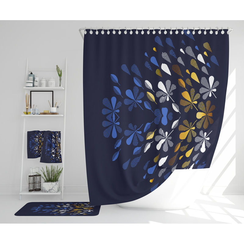 Nately Polyester Shower Curtain Set
