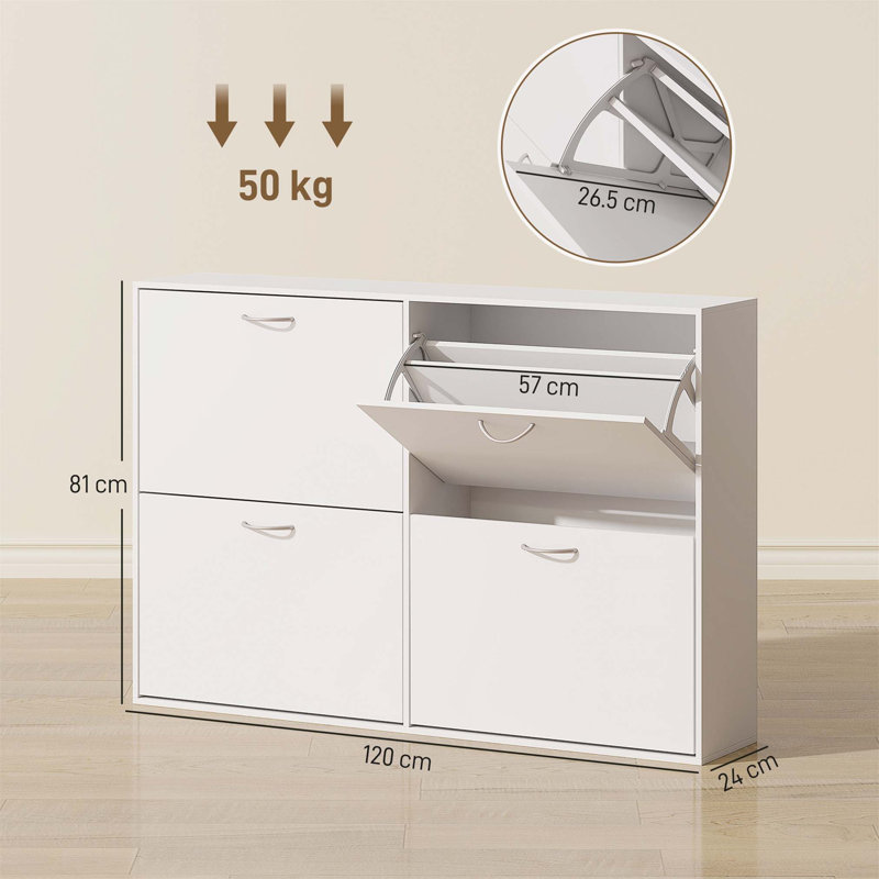 24 Pair Flip Down Shoe Storage