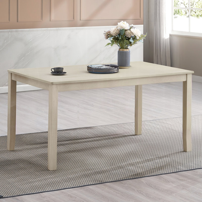 Belle table de salle à manger à finition grise antique avec meubles en bois de style contemporain