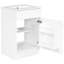 Meuble-lavabo de 20 po avec lavabo, blanc. Tablette d'armoire. Trop-plein en céramique. Porte pour lavabo blanc silencieux. Tablettes peu encombrantes. Texture lisse et résistante à l'eau.-120658906