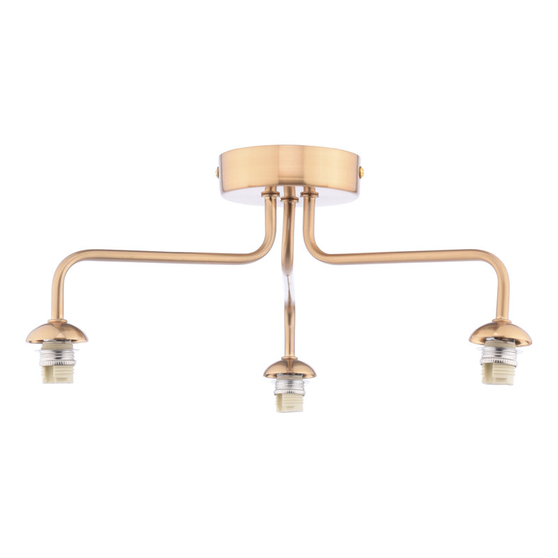 FEYA 3LT SEMI FLUSH FRAME ONLY, Antique Bronze