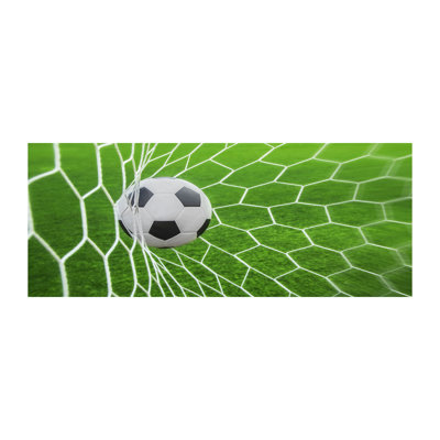 Ball In The Goal - No Frame Print on Canvas