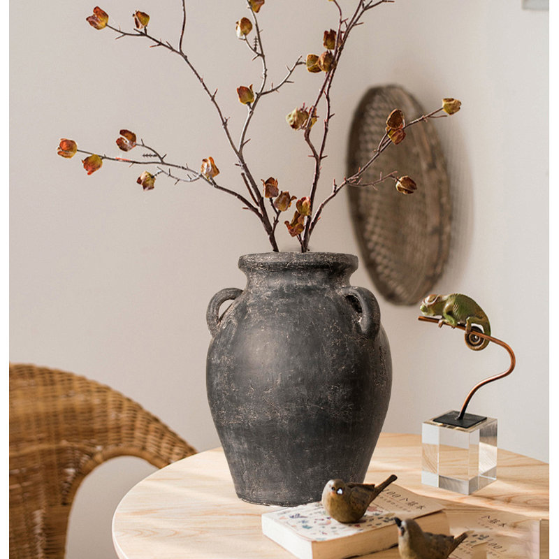 Ceramic Vase With Handle,Decorative Vase