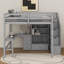 Lit mezzanine double avec bureau et tiroirs-663389748