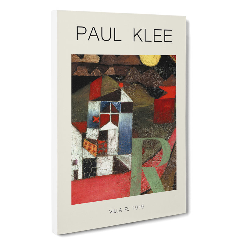 The Letter R by Paul Klee - Wrapped Canvas Painting, 60cm H x 40cm W x 3cm D