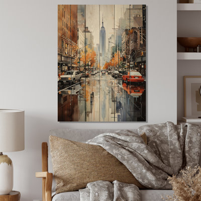 Collage sur bois, New York