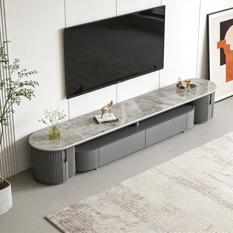 Meuble télé moderne et luxueux gris clair