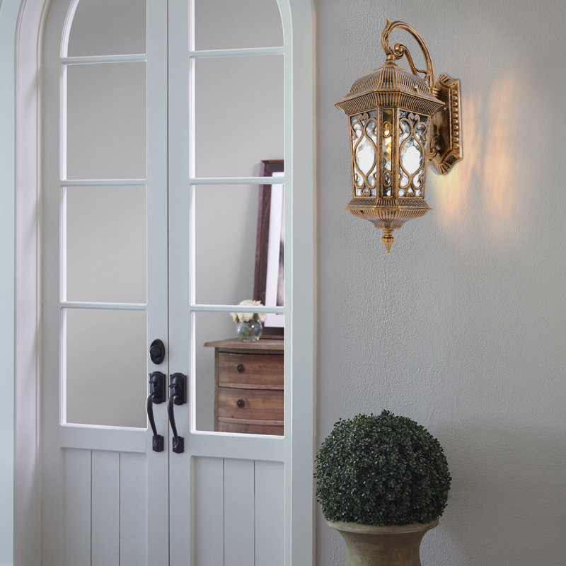 Vintage Outdoor Wall Lantern Wall Light, Brown