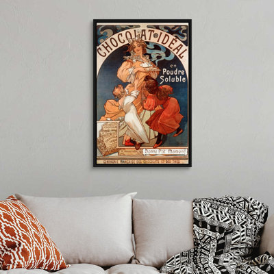 Affiche publicitaire « chocolat ideal » par Alphonse Marie Mucha-impression sur toile