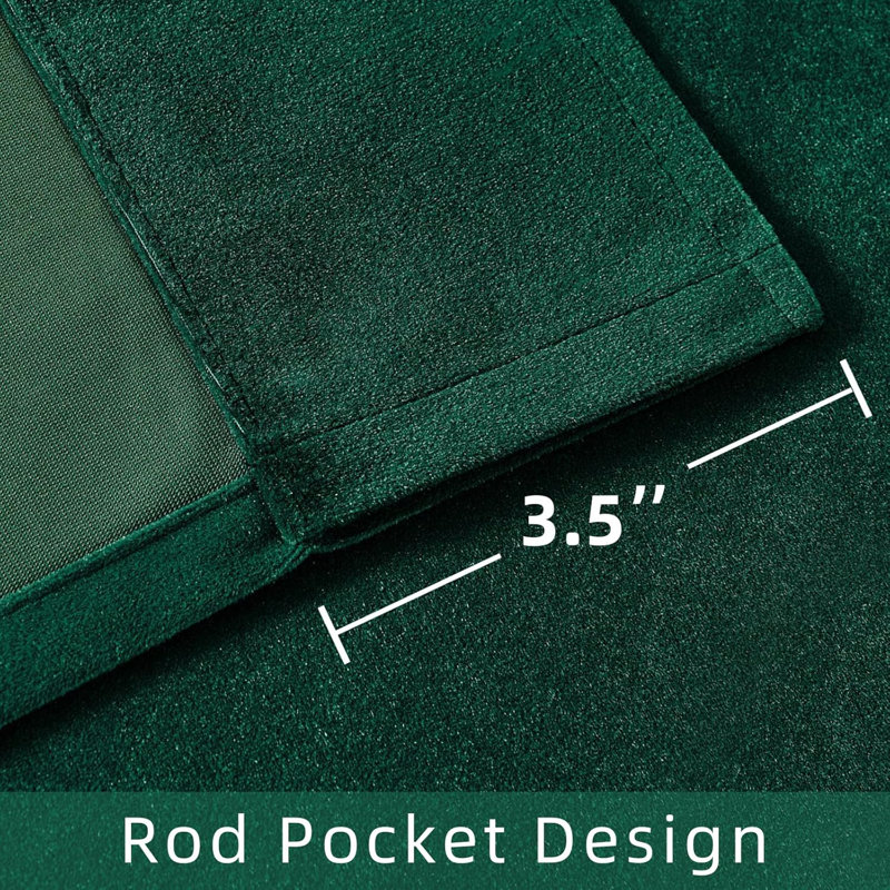 Dark Green Velvet Curtains