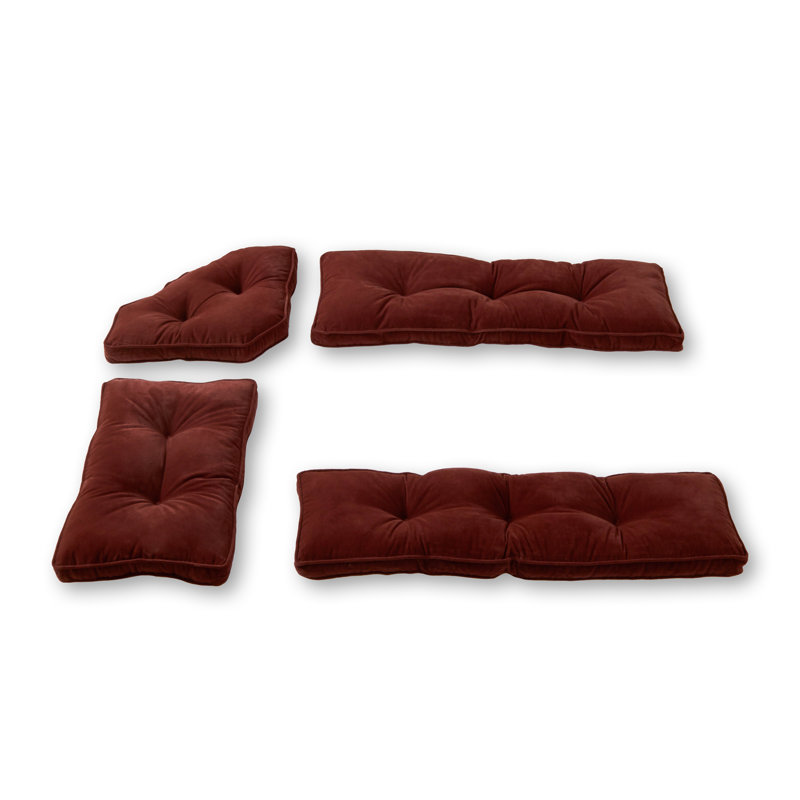 Ensemble de coussins de siège intérieur 4 pièces, Bourgogne