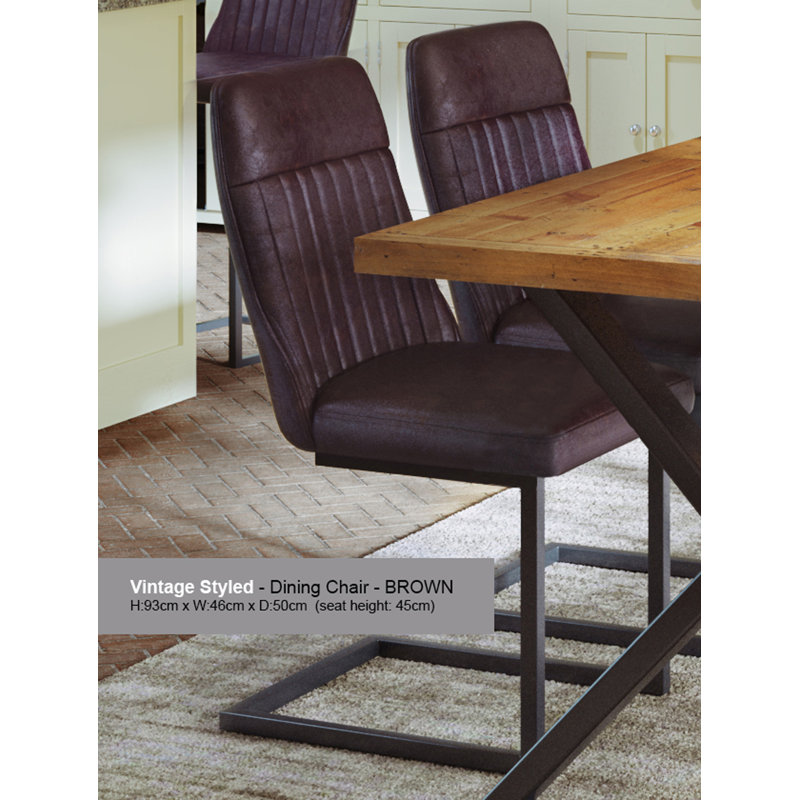 Photina PU Leather Upholstered Dining Chair, Brown