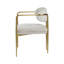 Fauteuil en chenille et or Zayn Beige (ensemble de 2)