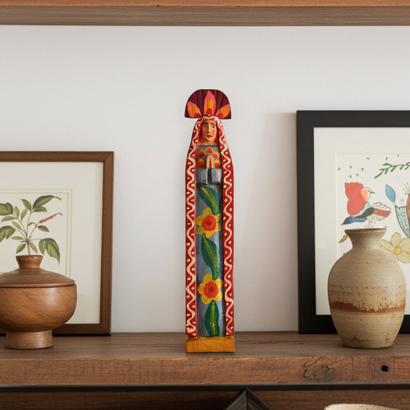 Guadalupe Virgin - Wooden Figure