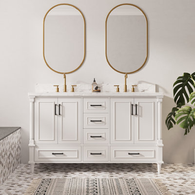 Fully Assembled Freestanding Bathroom Vanity With Top
