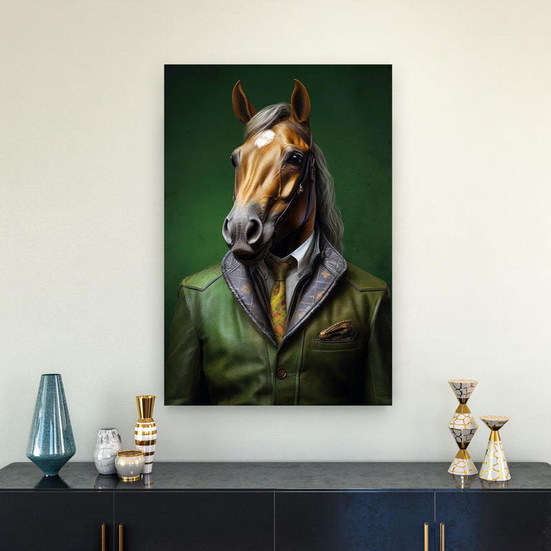Dapper Horse Gentleman Elegant, 36" H x 24" W