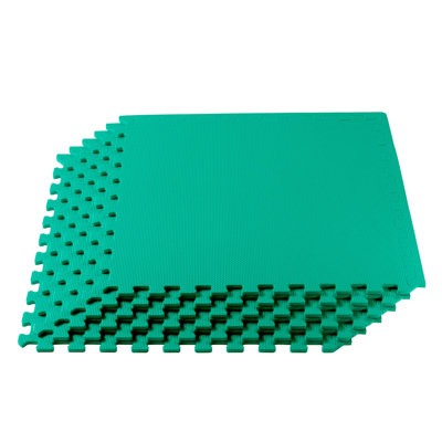 Carreau de sol en mousse polyvalente 3/8 po d'épaisseur 24 pieds carrés (6 carreaux)