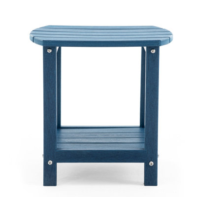 Adirondack Outdoor HDPE Patio Side Table–Weather-Resistant Poly Lumber End Table for Deck, Garden, or Poolside