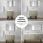 60 po Meuble-lavabo large large rustique, comptoir en quartz blanc, robinet, miroir 55 po, teint