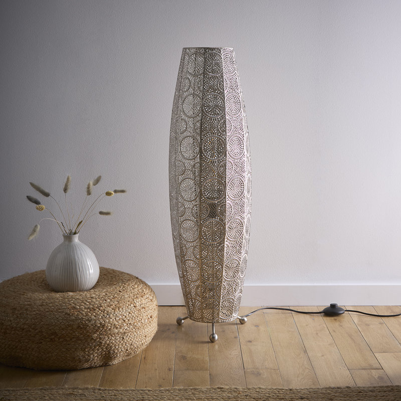 Ashlynn 85cm Satin Column Floor Lamp