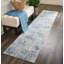 Tapis argenté / bleu Arnim-887639935