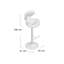 Sophie Swivel Upholstered Adjustable Height Counter Stool with Metal Frame-16074198