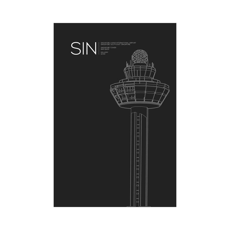SIN Tower, Singapore International Airport 1 Piece Wrapped Canvas Wall Art, 66.04 cm H x 45.72 cm W x 3.175 cm D
