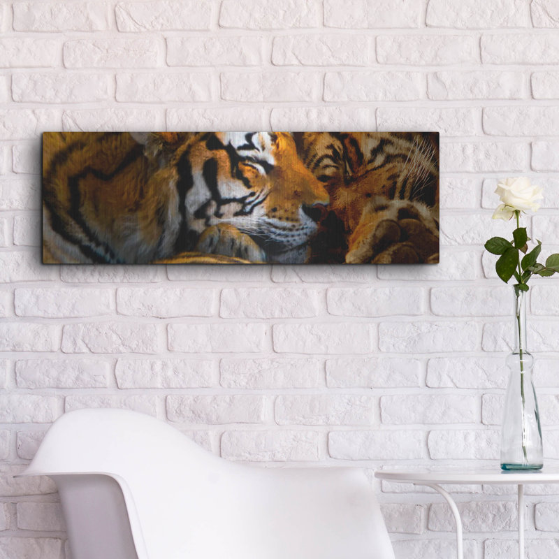 "Tigers Sleep" par Murray Henderson Fine Art, H 12 po x l 36 po