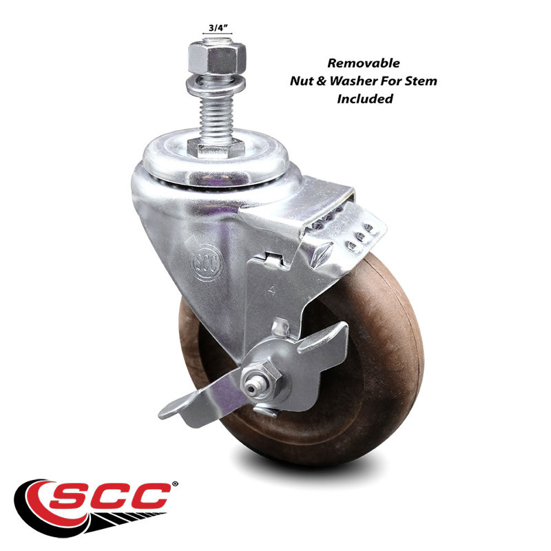 Roulettes de service de remplacement pour roulettes Colson 2.04254.52 HT MTG15 BRK1
