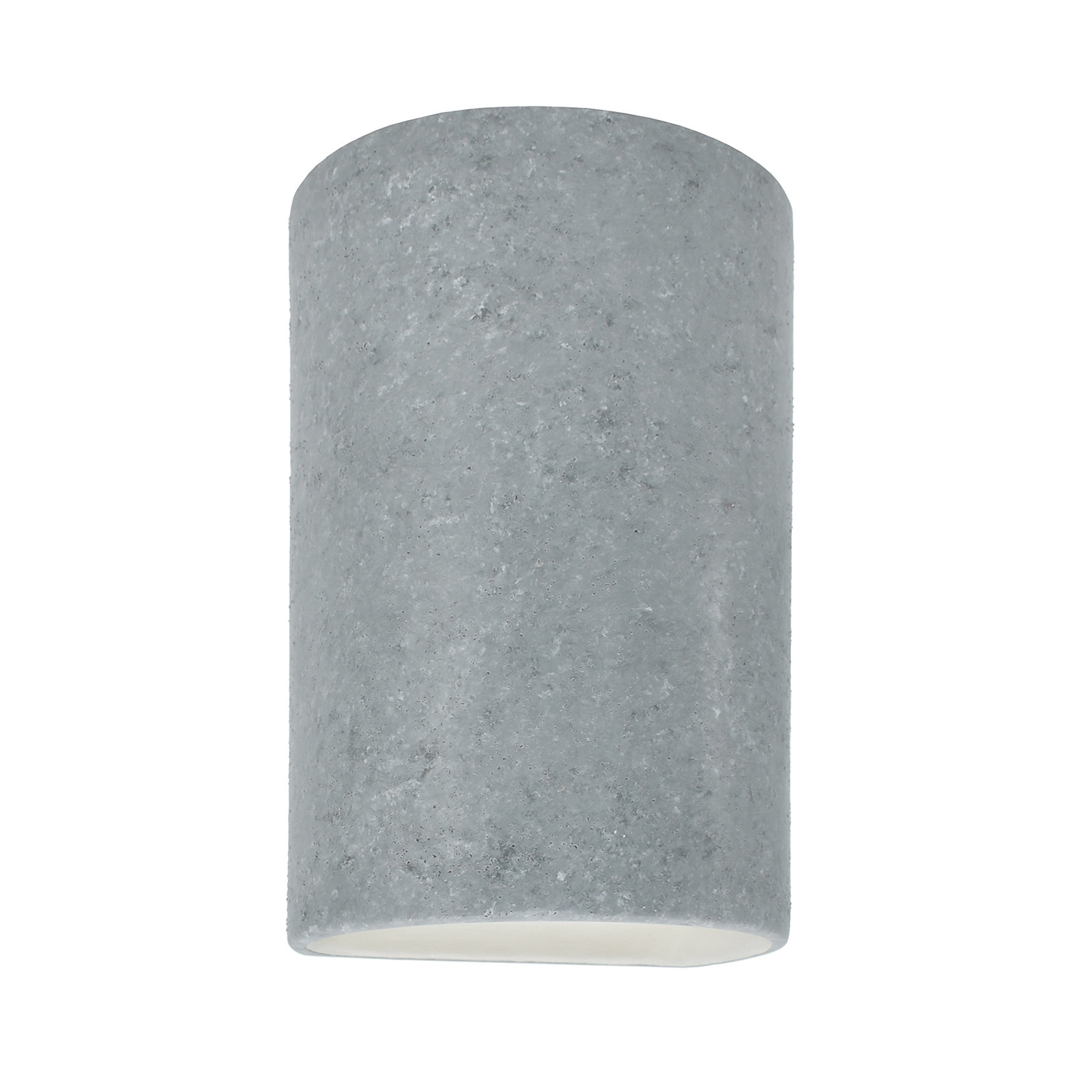 Pacursa Ceramic Dimmable Flush Mounted Sconce, 9.5" H x 5.75" W x 4.5" D, Integrated LED, Concrete