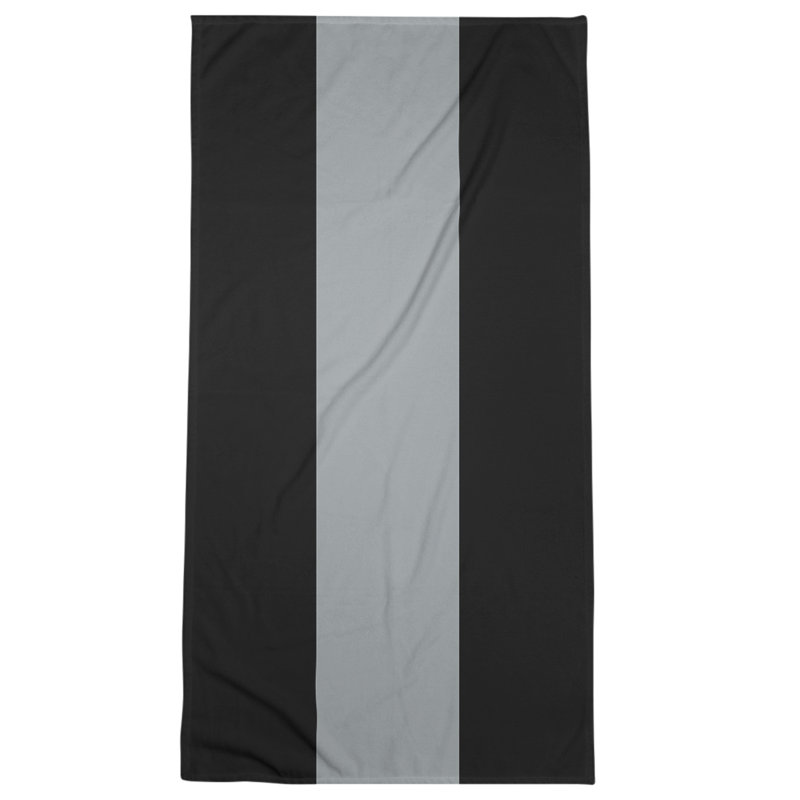 Beach Towel, Black/Silver