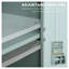 Armoire de rangement pour garde-manger autoportante bleu clair avec tablettes réglables, huche de buffet de cuisine pour la salle à manger