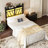  Metal Headboard For King Size Bed With Storage, 60,000 Diy Color Of Led Lights, Head Board With Charging Station, Modern Freestanding Headboard Only, Easy Assembly, Black-509900768-509900772