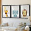 Girafe Sunshine - impression encadrée sur mesure de qualité supérieure - 3 pièces-1999018885-1999018887
