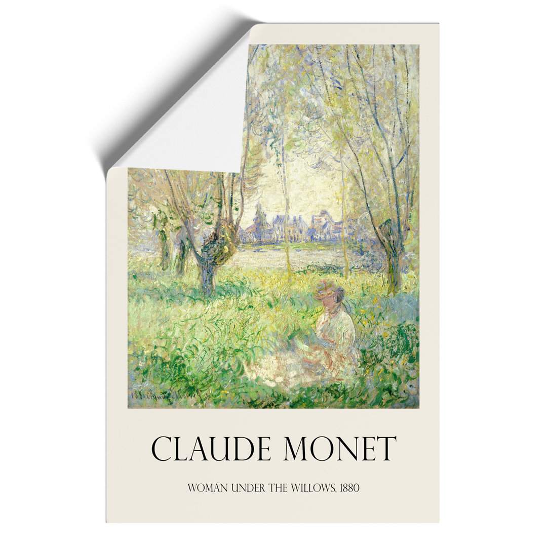 Woman Under the Willows by Claude Monet - Unframed Painting
