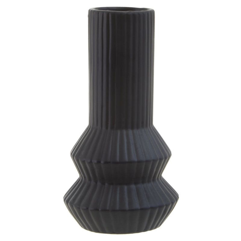 Anetia Earthenware Table Vase, Black